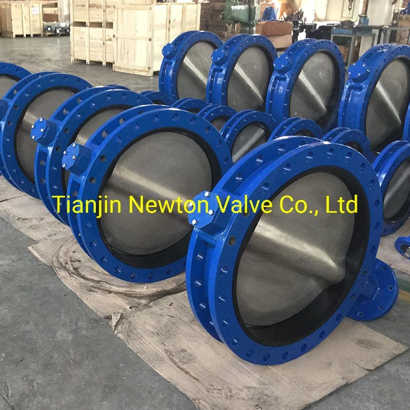 Large Size Soft/Vulcanized/Sulfuretted Seat Double Eccentric Offset/Concentric Middle MID Line Flanged U Type Flange Butterfly Valve